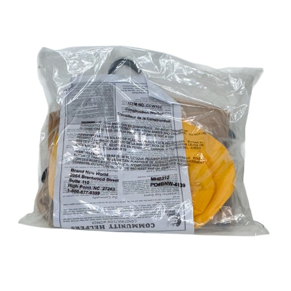 Brand New World Construction Worker Kids Halloween Costume Age 3-6 Unisex Nwt - Picture 5 of 5